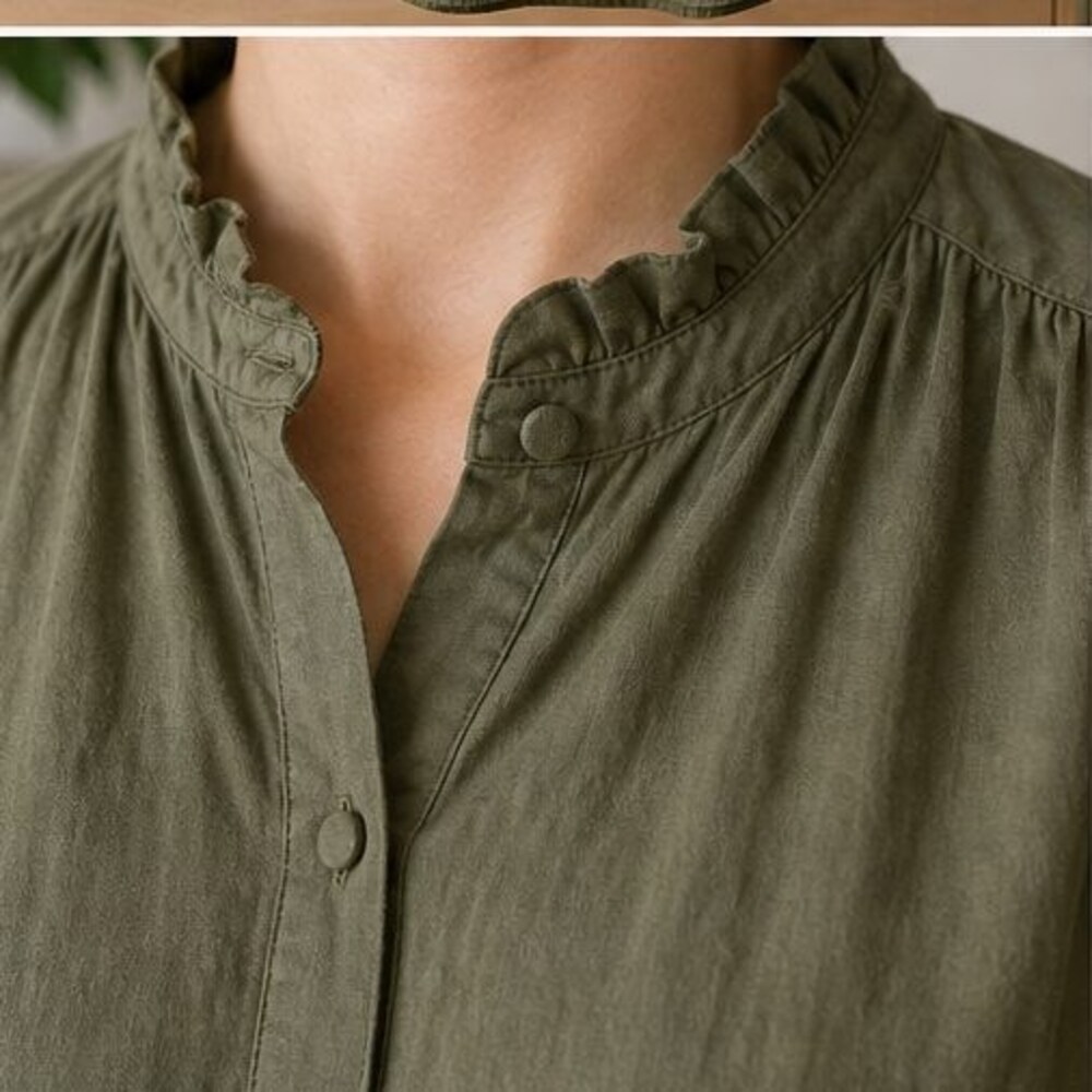 Camel Smocked Top - Picture 4 of 6